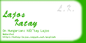 lajos katay business card